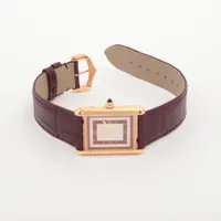 カルティエ タンクルイカルティエ LM WGTA0059 YG×革 手巻き シルバー