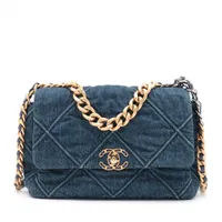 シャネル シャネル19 ラージ チェーンショルダー バッグ CHANEL （美品）シャネル 19 ラージ チェーン ショルダー