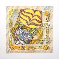 HERMES】エルメス『カレ90 インレ湖の水上マーケット MARCHE