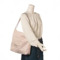 【CHANEL】CHANEL22チェーンショルダー/ベージュ シャネル シャネル22 スモール レザー チェーンショルダーバッグ