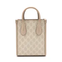 【美品】GUCCIグッチ　GGスプリーム2WAYバッグ GUCCI （美品）グッチ GGスプリーム 2way トートバッグ ベージュ