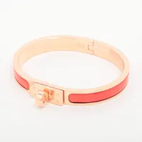 HERMES オレンジバングル 箱付き HERMES（エルメス）ブレスレット・バングル オレンジ サイズ