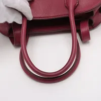 ザロウ ソフトマルゴー10 レザー 2WAYハンドバッグ レッド A3317259 