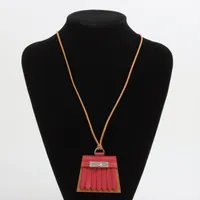 ☆ゆうさま専用☆HERMES☆モンプティケリーPM☆ネックレス☆オレンジ HERMES エルメス ネックレス モンプティケリー MONPETIT KELLY