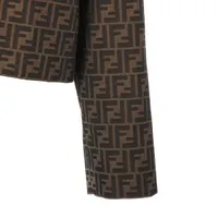 FENDI - フェンディ ブルゾン シースルー ズッカ ポリエステル レディースサイズ38 FJ6658 FENDI ジャケット フェンディ ズッカ 23年 コットン×ポリエステル ジャケット 38