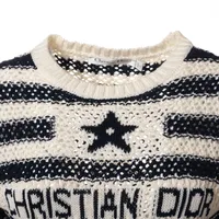 クリスチャンディオールサマーニット クリスチャンディオール 花柄 刺繍 シルク サマーニット 半袖
