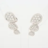 ブシュロン セルパンボエム ダイヤ ピアス 750(WG) 6.3g
