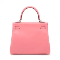 エルメス ケリー25 ヴォースイフト ローズアザレ シルバー金具 B