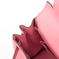 エルメス ケリー25 ヴォースイフト ローズアザレ シルバー金具 B