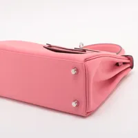 エルメス ケリー25 ヴォースイフト ローズアザレ シルバー金具 B