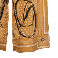 エルメス 23AW シルク パンツ 36 レディース イエロー 3H0443D9 37