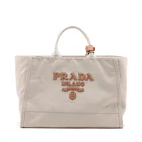 PRADA トートバッグ ベージュ キャンバス プラダ キャンバス トートバッグ ベージュ 2VG125 A3327857