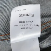 美品　大きいサイズ2XL　クリスチャンディオール　シャツワンピース　リネン　水玉 クリスチャンディオール オブリーク シルク シャツ I40