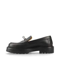 HERMES 黒 レザー ローファー 35.5 エルメス オネスト モカシン ローファー レザー ブラック #35.5