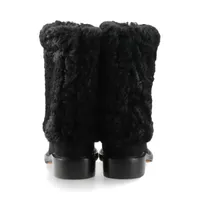 シャネル ココマーク ムートン ブーツ 37 レディース ブラック