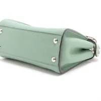 FENDI ピーカブー　スモール　セレリア レザー×パイソン グリーン フェンディ セレリア ピーカブー アイシーユー スモール レザー