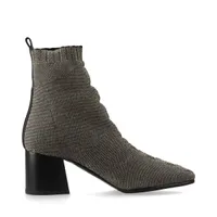 本物保証 エルメス ヴォルヴェール ニット エクスリブリス ショートブーツ エルメス ヴォルヴェール ニット×レザー ショートブーツ 36.5