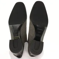 ブラック レザー ニット ショートブーツ エルメス ヴォルヴェール ニット×レザー ショートブーツ 36.5