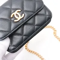 シャネル カメリア ラムスキン チェーンバッグ CHANEL カメリア チェーン ショルダーバッグ ラムスキン レザー