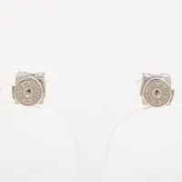 エルメス カージュ ド アッシュ Hキューブ ピアス メタル HERMES - エルメス ピアス カージュドアッシュ Hキューブ メタル