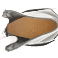 LOEWE ロエベ　ブーツ　クロコ型押し　レザー ロエベ クロコ型押し ブーツ 39 レディース ホワイト×ブラック