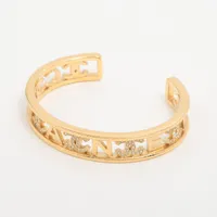 国内発送・すぐ届く【CHANEL】ココマーク ロゴ A22A バングル シャネル ココマーク A22A バングル GP×ラインストーン ゴールド