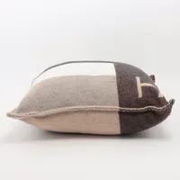 エルメス クッション ウール×カシミヤ ブラウン A3343204｜中古