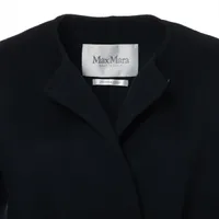 【MaxMara】 カシミヤ　コート　ピーコート　膝丈　ネイビー　40 L MaxMara】 カシミヤコートピーコート膝丈ネイビー40 L