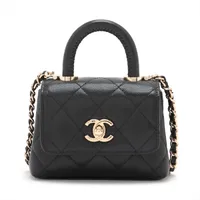 国内発送【大人な限定ロゴが素敵】CHANEL ハンドル バニティー 限定デザイン＊ロゴ埋め尽くし！】シャネル ココハンドル 24cm