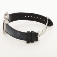 IWC ポルトギーゼ クロノグラフ IW371606 SS×社外革 AT 青文字盤