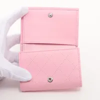 シャネル マトラッセ カーフスキン コンパクトウォレット 三つ折り財布