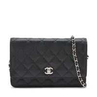 国内発送 25P ハートロゴ【CHANEL】チェーンウォレット キャビア ハート限定ロゴ♪【CHANEL】25P チェーンウォレット キャビア Ω