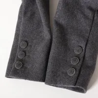 CHANEL ダークグレー コート CHANEL - CHANEL シャネル コート S グレー 【古着】【中古