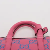 グッチ ジャンボGG レザー 2WAYハンドバッグ ピンク 725292
