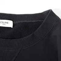 正規品 CELINE ブラック スウェット L CELINE / セリーヌ | フードロゴ スウェット ジップ アップ