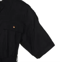 セリーヌブラック 半袖シャツワンピース CELINE(セリーヌ) 長袖シャツ2C028774K silk jacquard shirt