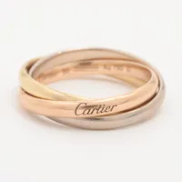 カルティエ トリニティ Au750 リング サイズ7 Cartier カルティエ トリニティリング 47 7号 AU750 リング 指輪