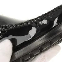 CHANEL サイズ表記「35 C」22.5センチ程度　ブラックエナメル Chanel Coco Mark 22B Patent Leather Loafer 35C Ladies' Black