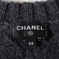 シャネル ウール×カシミヤ ニット 34 レディース グレー