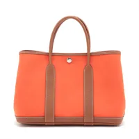 HERMES ガーデンパーティー TPM 30 ネゴンダ ゴールド トートバッグ エルメス ガーデンパーティ30 TPM トワルオフィシエ×ネゴンダ