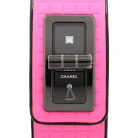 カルエゴ シャネル コード ココ エレクトロ H6822 SS×革×ラバー QZ 黒文字