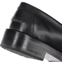 HERMES 黒 レザー ローファー 35.5 エルメス ホット レザー ローファー 35.5 レディース ブラック