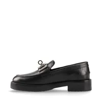 売り切り HERMES Hウッド金具 ローファー36 22.5の方 エルメス ホット レザー ローファー 35.5 レディース ブラック