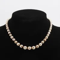 ティファニー TIFFANY ハードウェア グラジュエイテッド ボールネックレス 美品】ティファニー ハードウェア グラジュエイテッド ボール