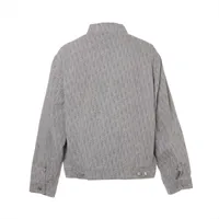 ディオール コットン デニムジャケット 54 メンズ ライトグレー