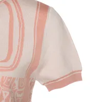 エルメス 24SS シルク 半袖ニット 34 レディース ピンク
