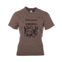 エルメス　半袖ニット　34 エルメス 23AW カシミヤ×シルク 半袖ニット 34 レディース