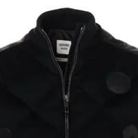 新品同様　エルメス34 ダウンベスト　カシミア、レザー エルメス セリエ 21AW カシミヤ×レザー ダウンベスト 34