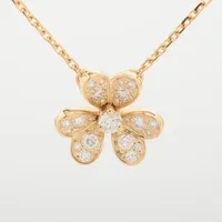 付属品あり 美品 ヴァンクリ フリヴォル ダイヤ ペンダント ミニ YG 付属品あり 美品 ヴァンクリ フリヴォル ダイヤ ペンダント ミニ