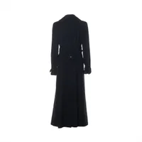 CHANEL カシミヤ100% ココマークボタン Aラインコート ブラック 44 tcjapan_16pfnavygreydress42